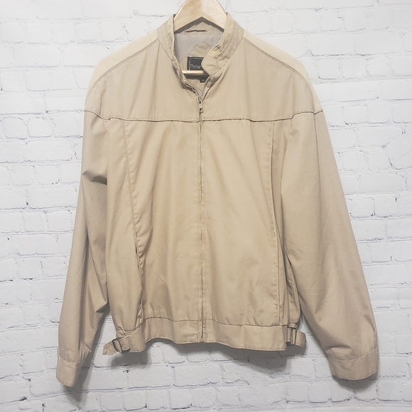 Vintage Men's Peter England Sz L Tan Bomber Jacket - Picture 5 of 13